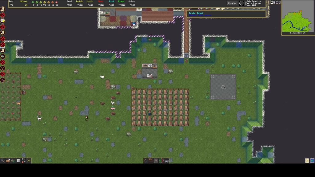 Dwarf Fortress Steam Version - Außenbereich der Zwergenfestung 